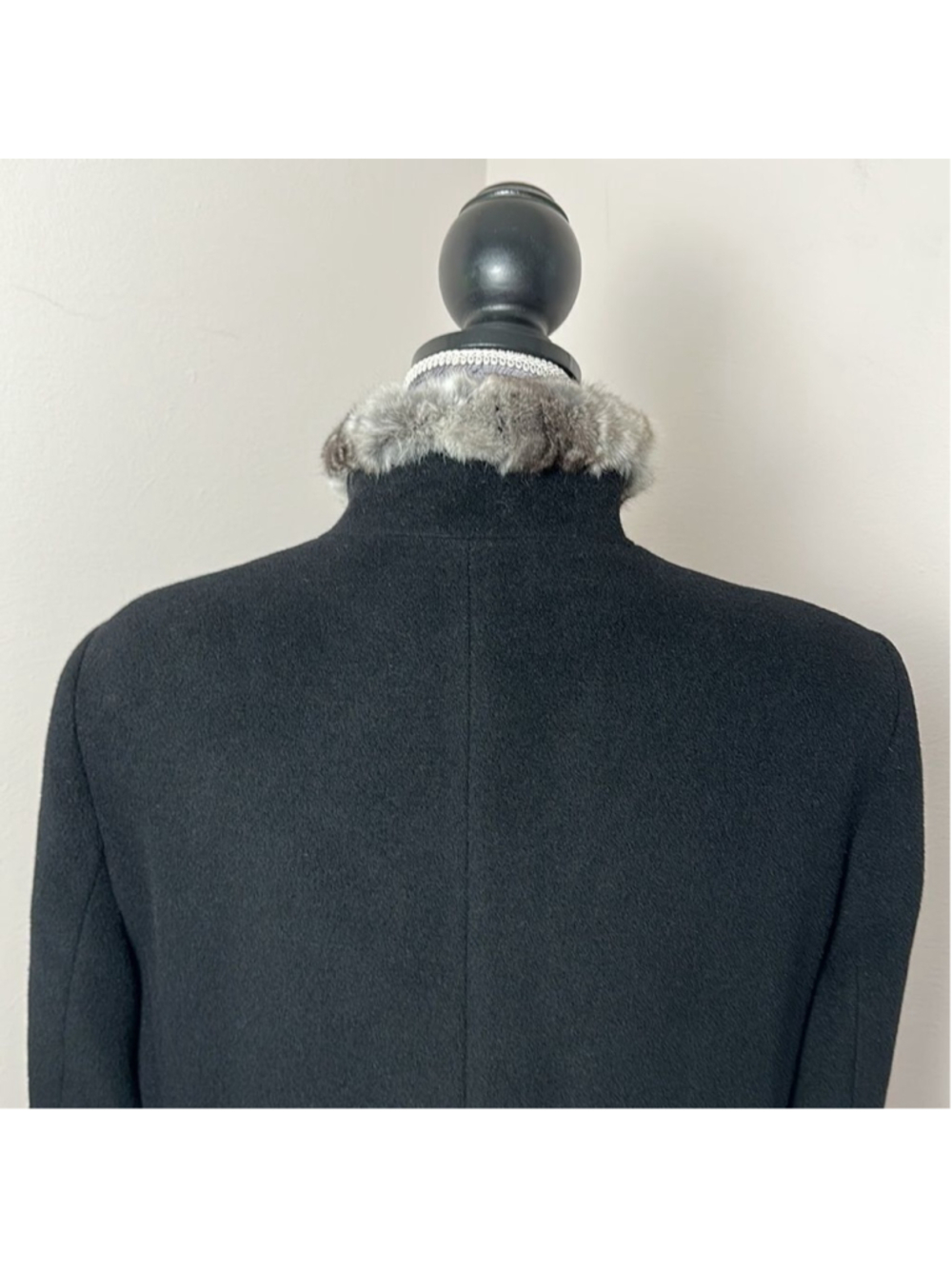 NWOT Cinzia Rocca wool and cashmere coat Size 12 chinchilla - Picture 7 of 16